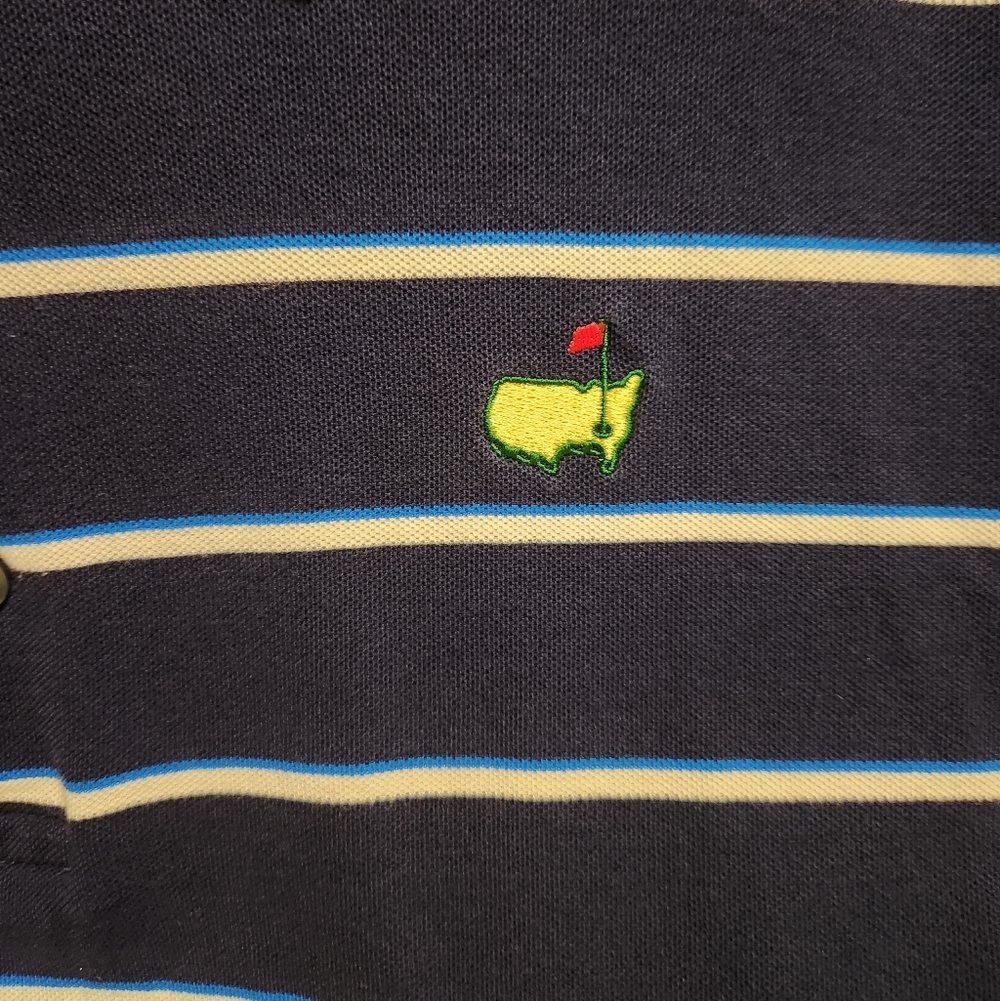 Masters Mens Large, Navy W Blue & White Stripe, 100% Cotton Masters Collection